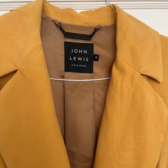 John Lewis Long Trench Coat in Yellow | SIze Medium - Picture 5 of 11